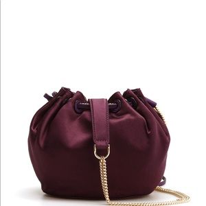 ( DVF) Diane von FURSTENBERG  purple satin purse